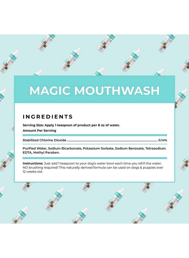 alpha paw Alpha Paw Magic Mouthwash for Dogs, Natural Water Additive, Canine Breath Freshener, Dog Essentials for Plaque and Tartar Treatment, Made in The USA (8 oz) - Image 4