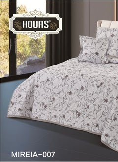 Hours Compressed double-sided floral bed comforter set, 6 pieces, size 240 * 220 cm  - Image 3