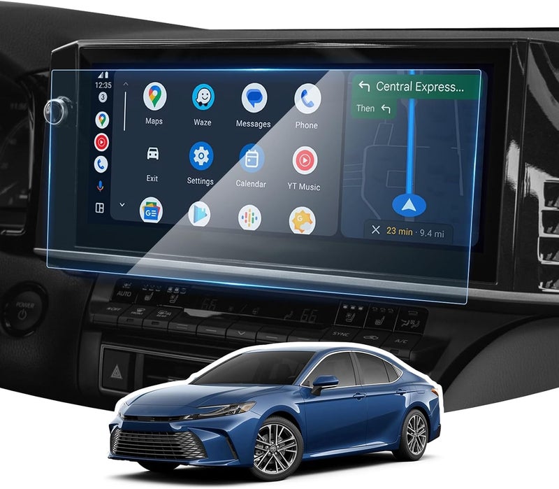 LANGBEAN Screen Protector for 2025 2026 Toyota Camry (XLE/XSE) 12.3 Inch Navigation Touchscreen, HD Clear, High Sensitivity, 9H Tempered Glass Car Navigation Screen Protector - Image 1