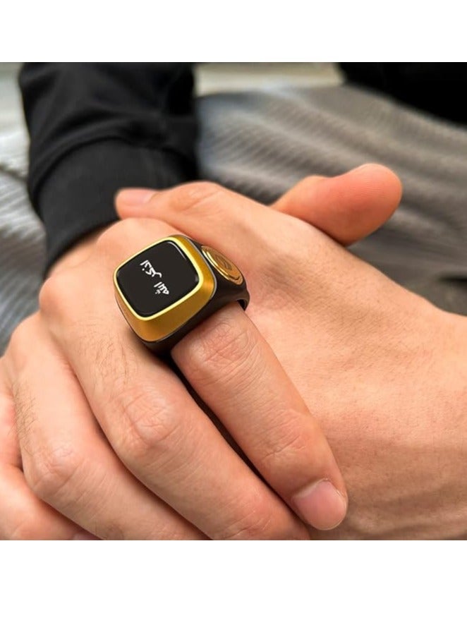 iQIBLA Smart Tasbih Plastic Zikr Lite Ring Black Grey 20MM - Image 3