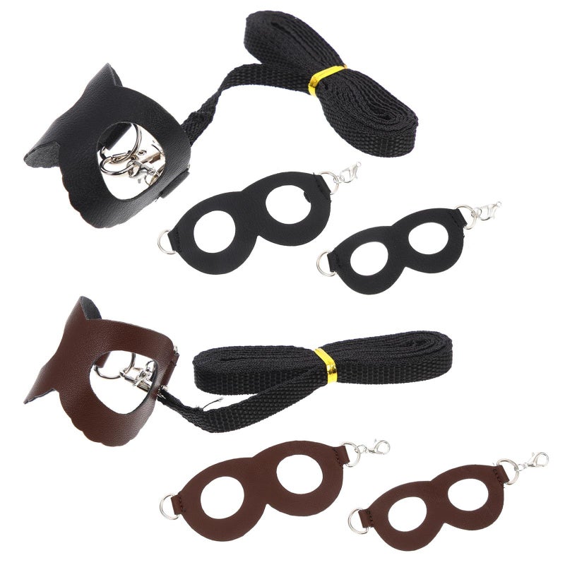 Portable Adjustable Hamster Harness Leash Set Brown Black Small Animals - Image 2