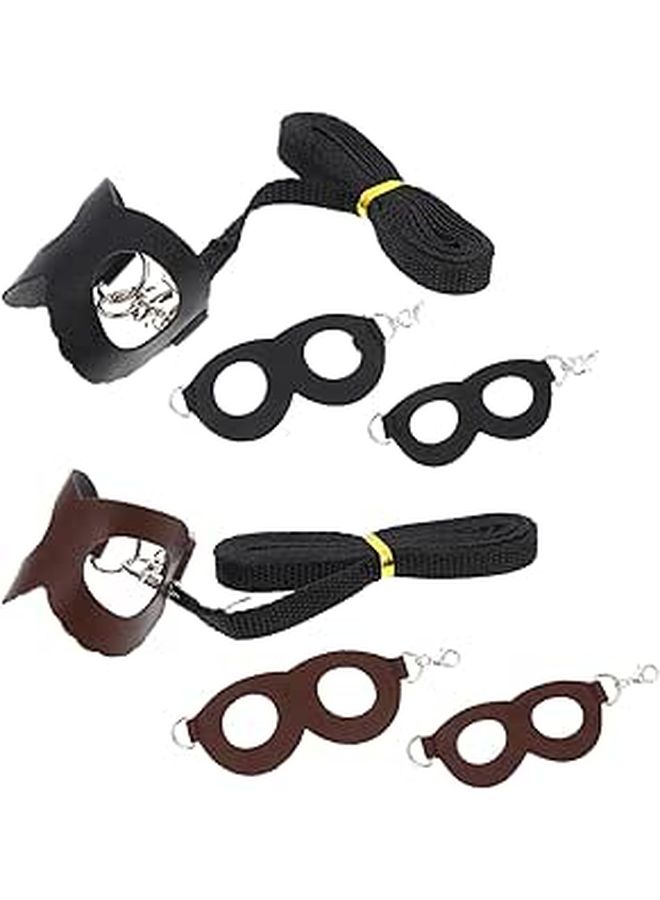 Portable Adjustable Hamster Harness Leash Set Brown Black Small Animals - Image 1