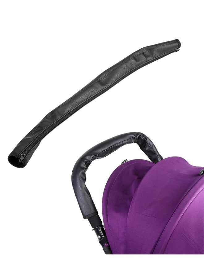 GLOGLOW Stroller Handle Cover, Universal Armrest Handle Sleeve Cover PU Leather Stroller Handlebar Cover Infant Toddler Pram Bar Dust Proof Handle - Image 1