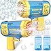 Beria Bubble Gun 2 Pack Bubble Machine for Toddlers Toys for Kids 3 4 5 6 7 8 Years Old Bubbles Maker Blower Toy for Boys Girls Outdoor Indoor Birthday Wedding Party Gifts for Ages 48 - Image 2
