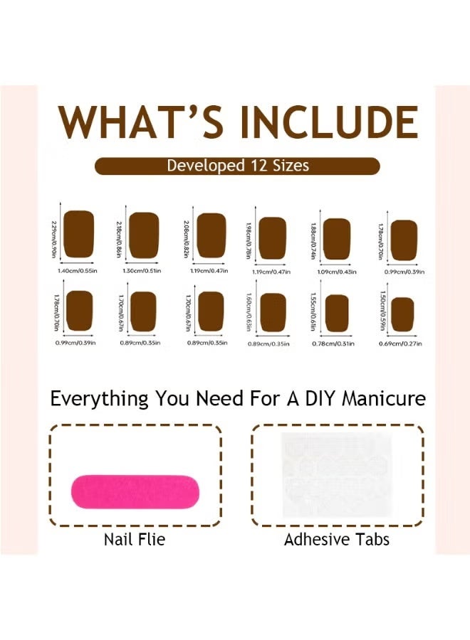 جيكومو 24 قطعة من الأظافر الصناعية الفاخرة القابلة لإعادة الاستخدام - تصميم متعدد الأشكال - مرآة عارية وردي وذهبي - متضمنة الغراء والأدوات - Image 3