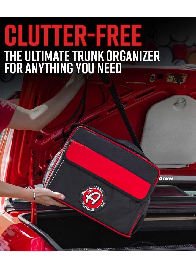 Adam's Polishes - Foldable Trunk Organizer Bag - Car Box Organizer Storage For Car Detailing Products, Car Accessories, Cleaners, Air Fresheners, Microfiber Towels & More - Image 1