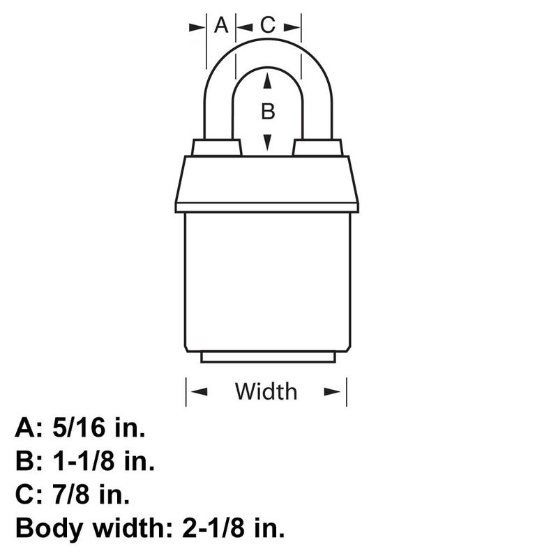 Master Lock Master Lock 911DPF Heavy Duty Outdoor Padlock with Key, 1 Pack, Yellow  - Image 2