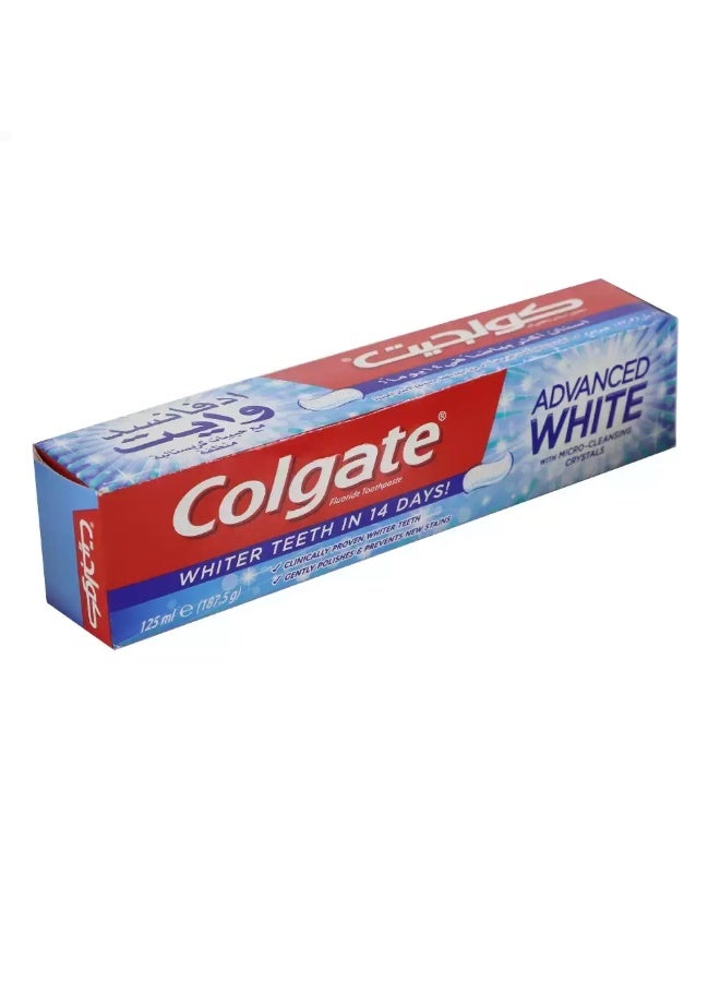Colgate Advance White Toothpaste With Micro Cleansing Crystals- 125ml - Image 2