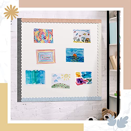 TaoBary 6 Rolls 196.8 ft Colorful Halloween Classroom Bulletin Board Borders Scalloped Trim Bulletin Board Decorations for School Whiteboard Cork Poster Chalkboard Wall(Basic Color,196.8 ft) - Image 5