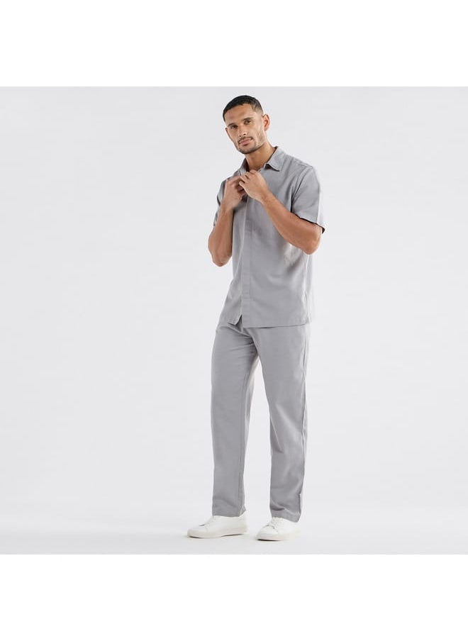FAV Regular Fit Solid Shirt with Short Sleeves  - Image 2
