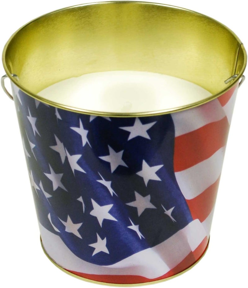 TIKI Brand USA American Flag Citronella Candle Bucket - 16oz - Image 2