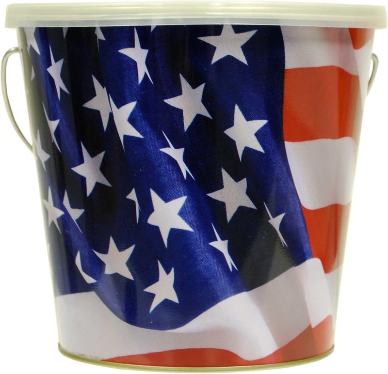 TIKI Brand USA American Flag Citronella Candle Bucket - 16oz - Image 1