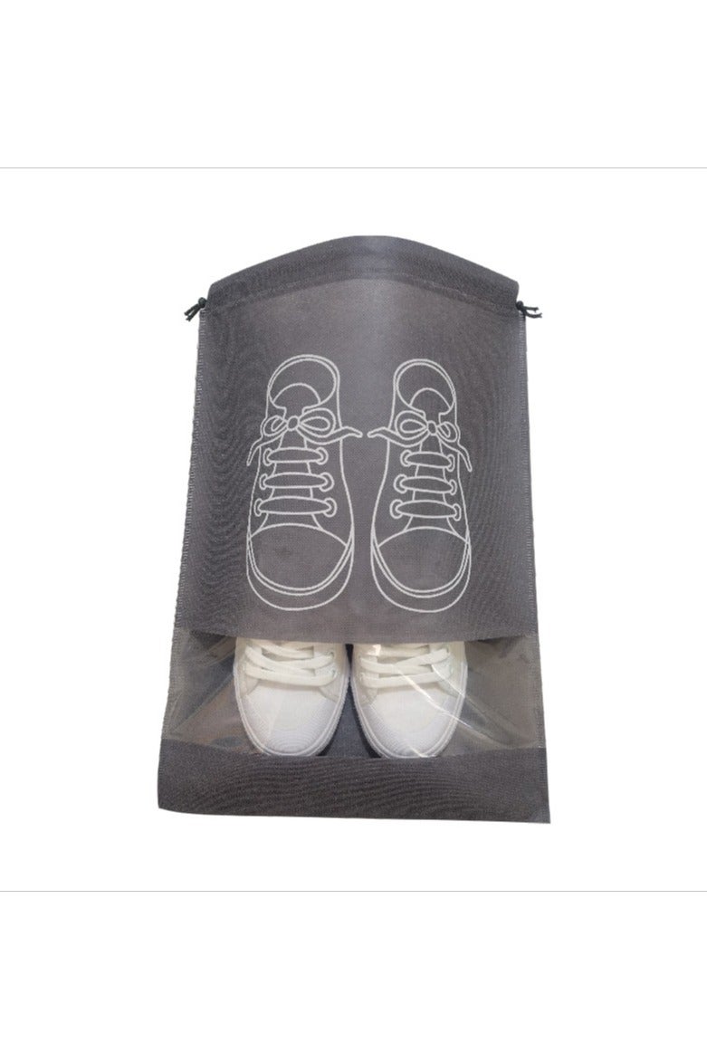 10pcs Non-Woven Shoe Bags Portable Storage Breathable Dustproof Drawstring Storage Pouches For Travel & Home - Image 2