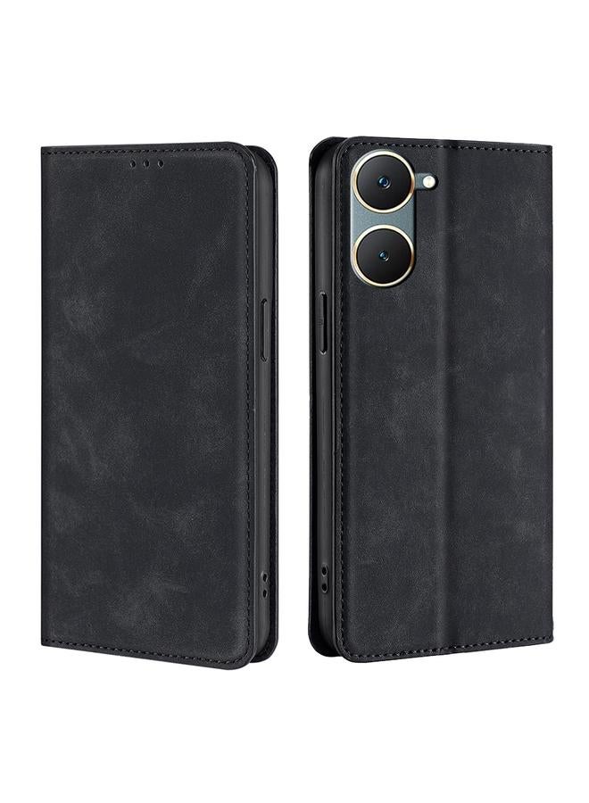 erorex Case For vivo Y03 4G Skin Feel Magnetic Leather Phone Case - Image 1