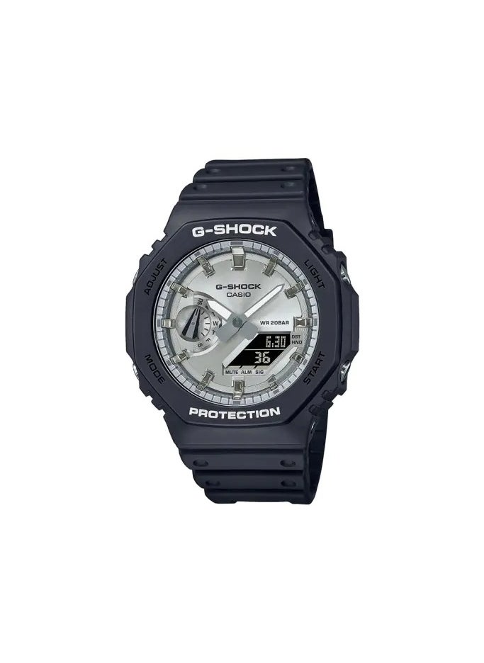 G-SHOCK Casio G-shock Watch GA-2100SB-1A Black watch with Metallic Silver Dial  - Image 1