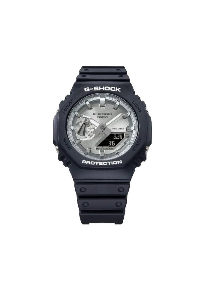 G-SHOCK Casio G-shock Watch GA-2100SB-1A Black watch with Metallic Silver Dial  - Image 2