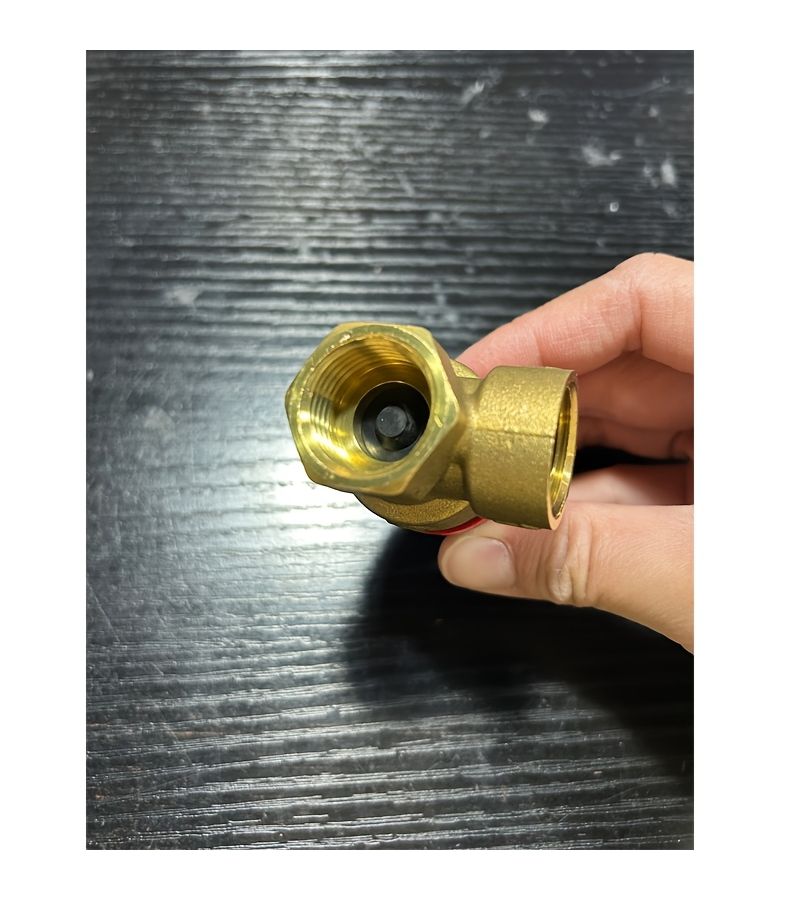 صمام أمان نحاسي DN15 1/2 بوصة مع مفتاح تصريف تخفيف الضغط 6 بار، ذكر وأنثى - Image 4