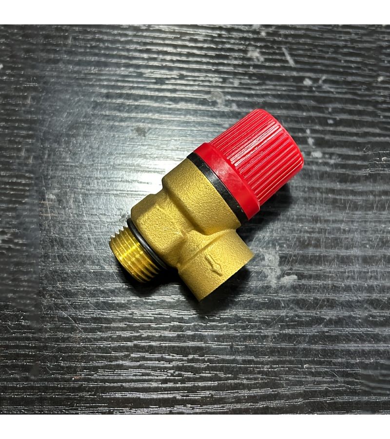 صمام أمان نحاسي DN15 1/2 بوصة مع مفتاح تصريف تخفيف الضغط 6 بار، ذكر وأنثى - Image 5