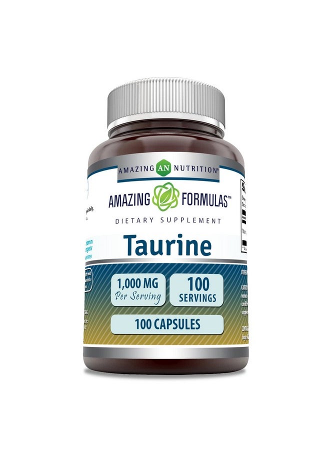 Amazing Formulas Taurine Amino Acid Supplement | 1000 Mg per Serving | 100 Capsules | Non-GMO | Gluten-Free | Made in USA - pzsku/ZA651C70DFC908DECB882Z/45/_/1739864722/0a622608-8c74-4390-96cd-6d98e2b8dfdf