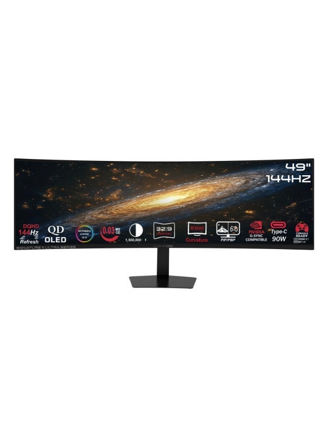 جايم أون Gameon Signature X ultra-wide qd-oled Curved Gaming Monitor 49 inch
