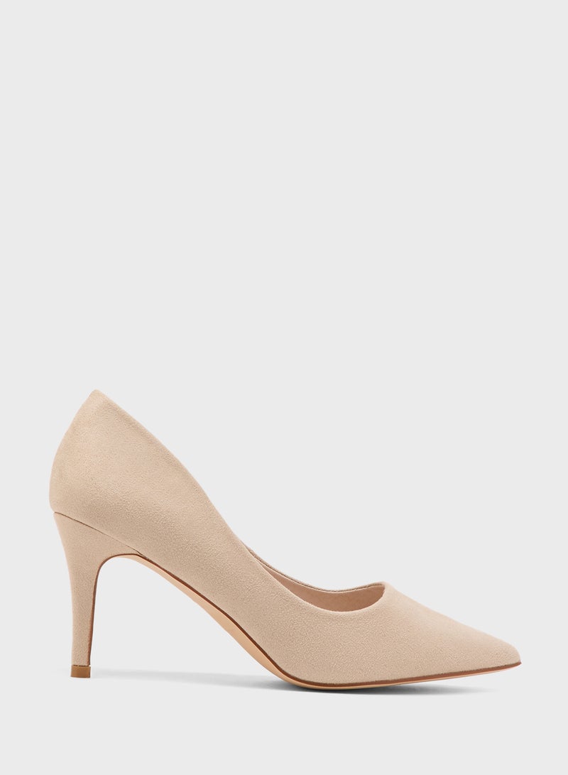 Truffle Bone Heeled Pumps - Image 1