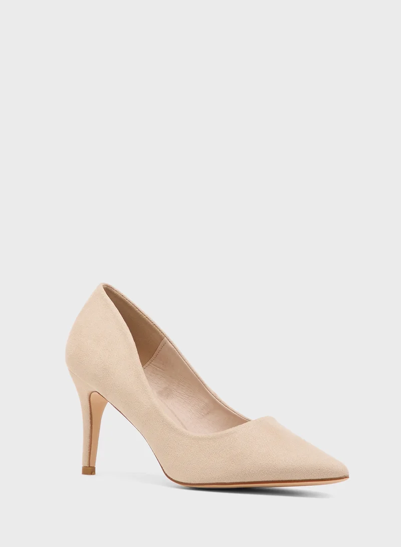Truffle Bone Heeled Pumps