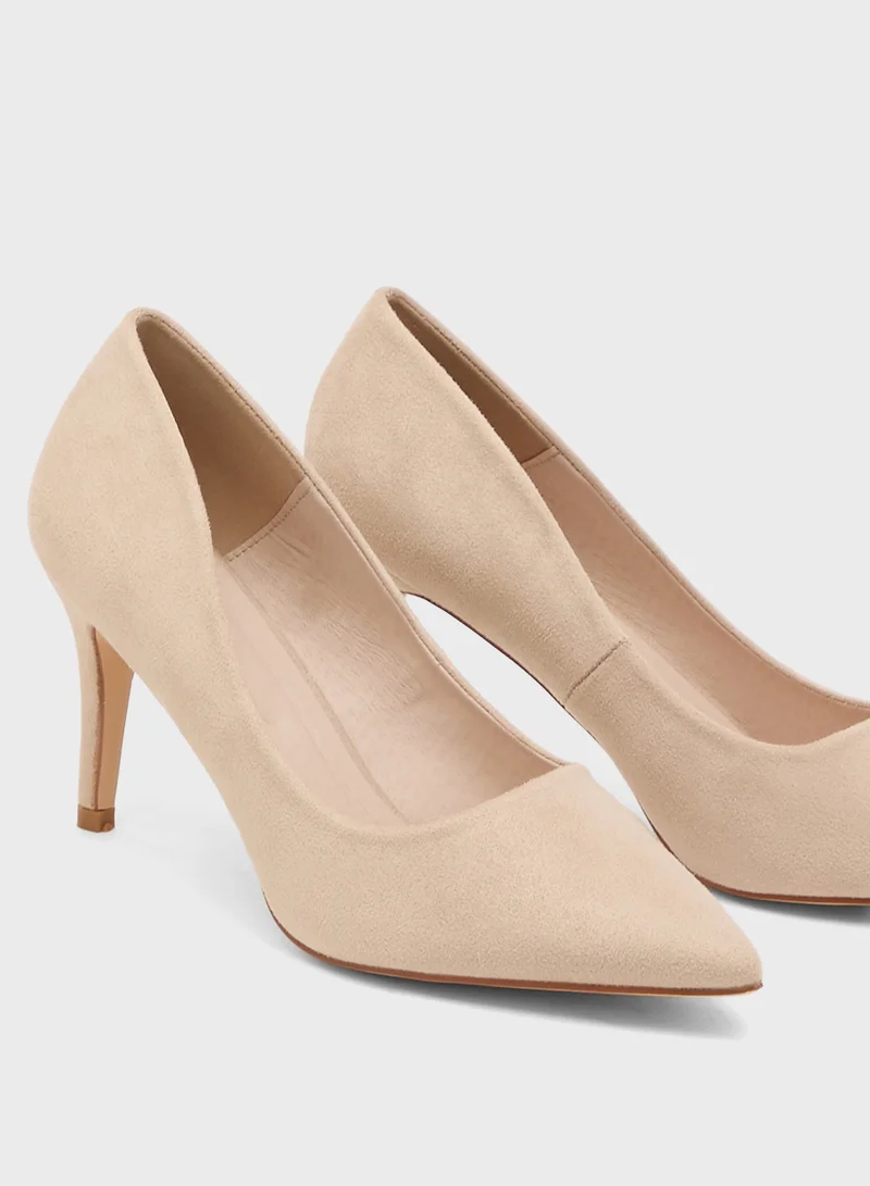Truffle Bone Heeled Pumps