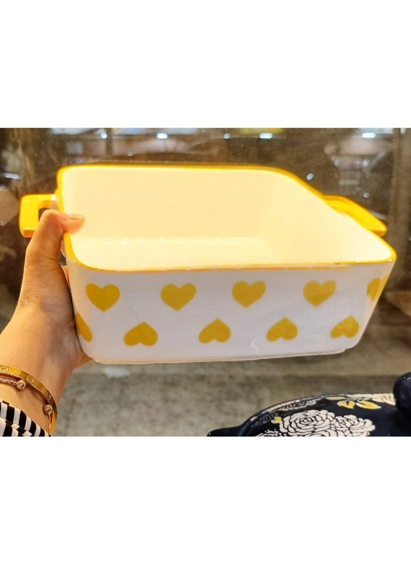 Generic Dinner Casserole Square porcelain Oven and microwave safe Large, deep, multi-purpose size  - Image 1