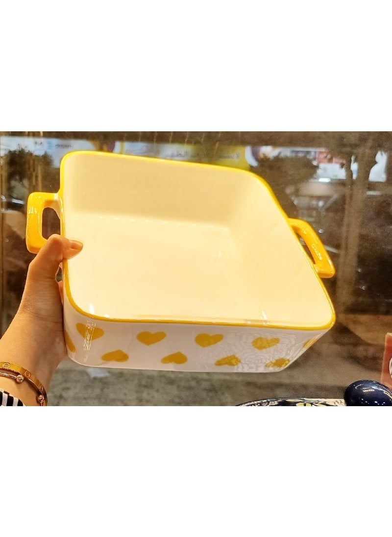 Generic Dinner Casserole Square porcelain Oven and microwave safe Large, deep, multi-purpose size  - Image 2