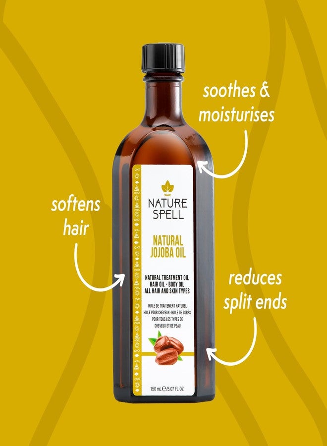 Nature Spell Jojoba Oil for Hair & Skin, Designed for All Hair Types, Targets Hair Loss & Treats Acne Scarring, 5.07 Fl Oz - Image 2