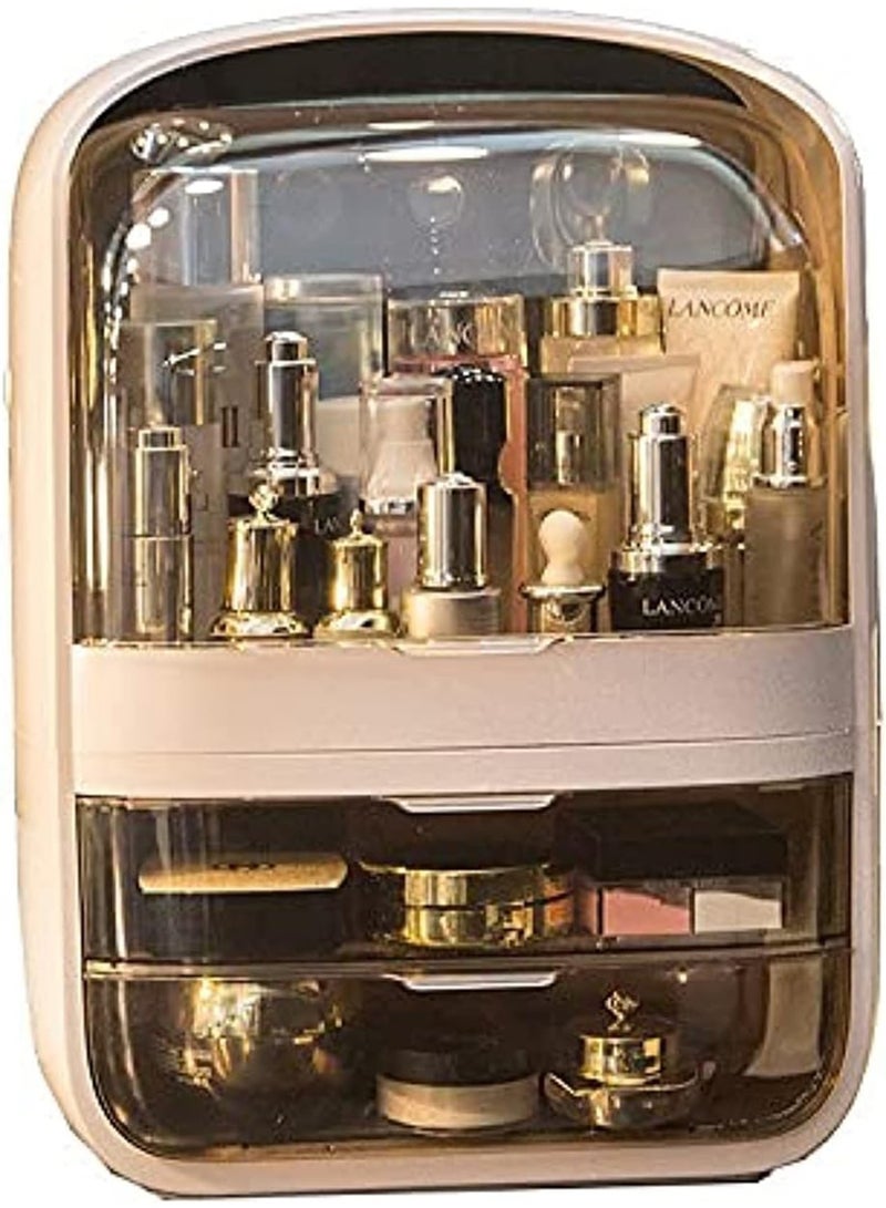 MONOGUE Make up Organizer Box Dust Water Proof Cosmetic Storage Box Holder with Dust Free Cover Portable Handle Keep Your Makeup Neat and Stylish - Image 1