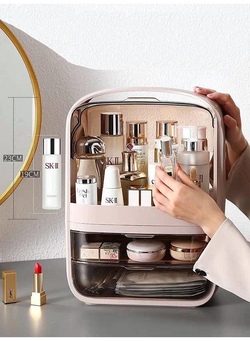 MONOGUE Make up Organizer Box Dust Water Proof Cosmetic Storage Box Holder with Dust Free Cover Portable Handle Keep Your Makeup Neat and Stylish - Image 5