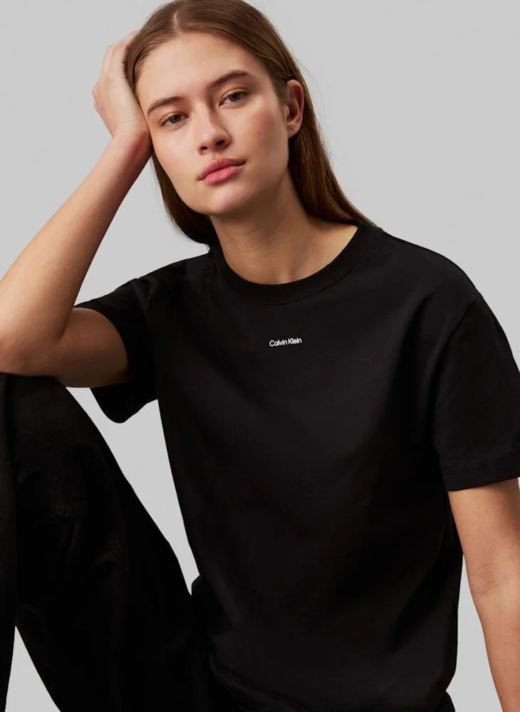كالفن كلاين Logo Crew Neck T-Shirt