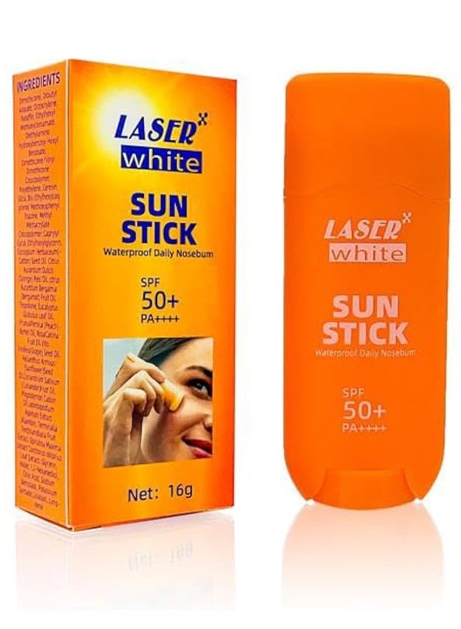 laser white Sunscreen Stick Water proof Daily Nosebum 16 g SPF 50