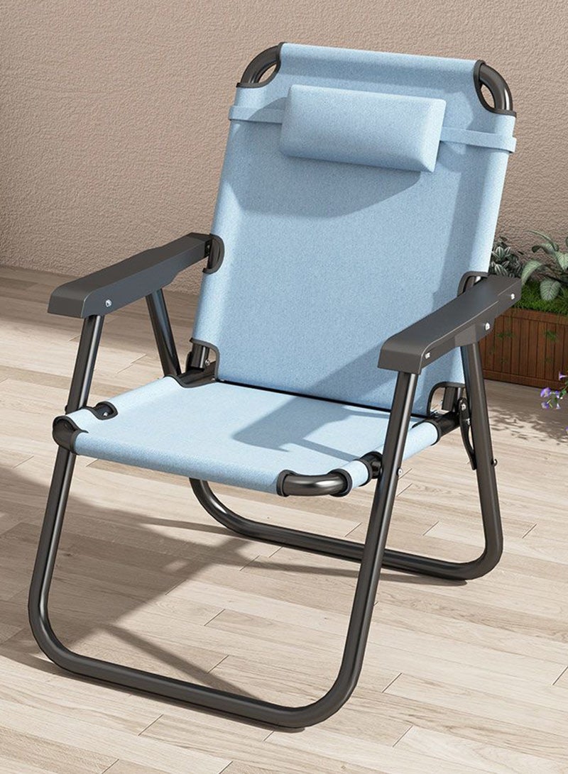شاربدو كرسي ترفيه محمول خفيف للغاية كرسي قابل للطي في الهواء الطلق، مناسب للتخييم والشاطئ والتخييم 54*46*89 سم - Image 2