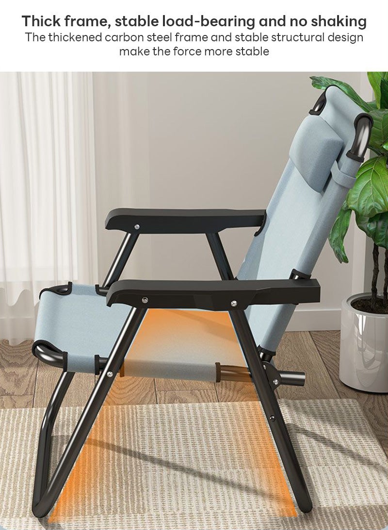 شاربدو كرسي ترفيه محمول خفيف للغاية كرسي قابل للطي في الهواء الطلق، مناسب للتخييم والشاطئ والتخييم 54*46*89 سم - Image 4