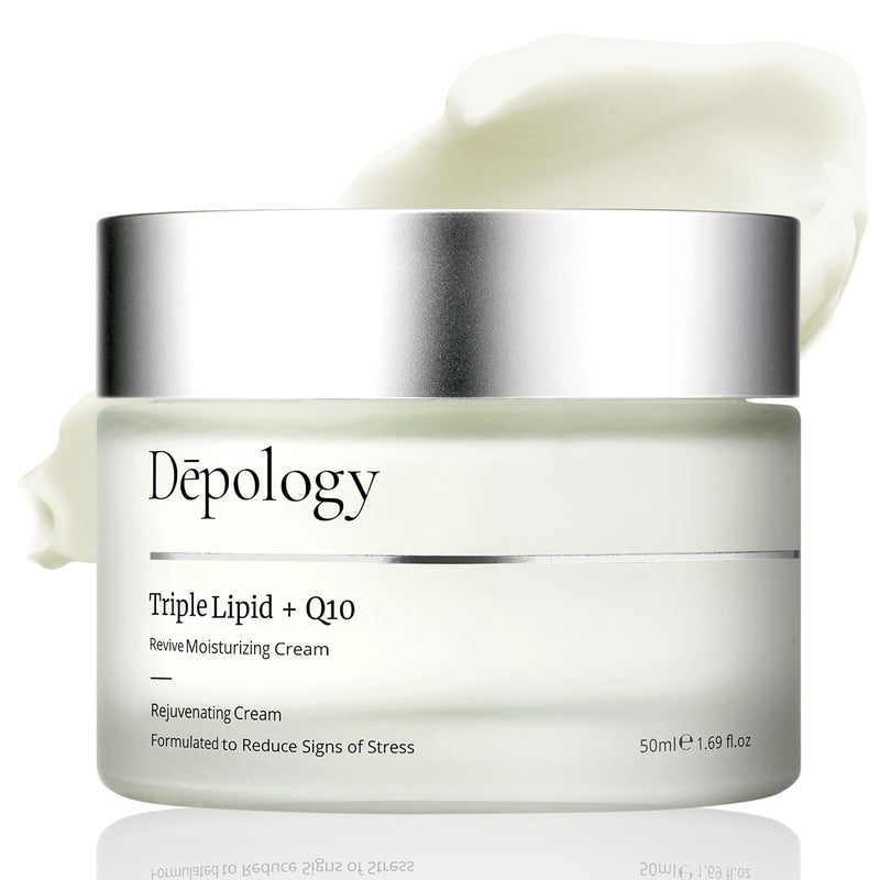 depology Triple LipidQ10 Facial Moisturizer  Daily Face Cream with Ceramides and Niacinamide for All Skin Types  Hydrating Face Moisturizer Targets Signs of Skin Stress  169 fl oz
