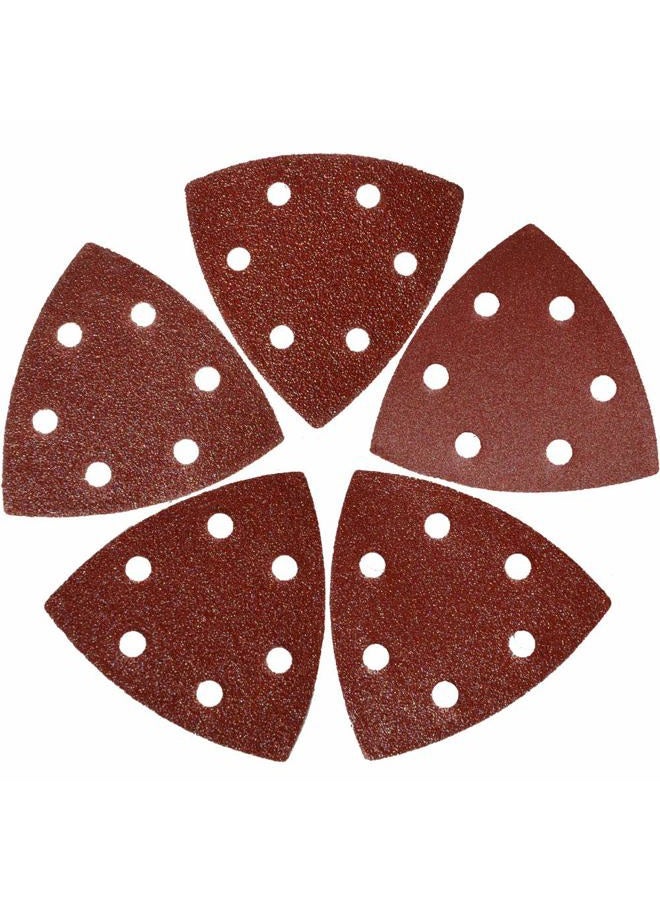 XXGO 3-1/2 Inch 90mm Triangular 60/80 /100/120 /240 Grits Hook & Loop Multitool Sandpaper for Wood Sanding Contains 20 of Each Fit 3.5 Inch Oscillating Multi Tool Sanding Pad Pack of 100 XG9010 - Image 1