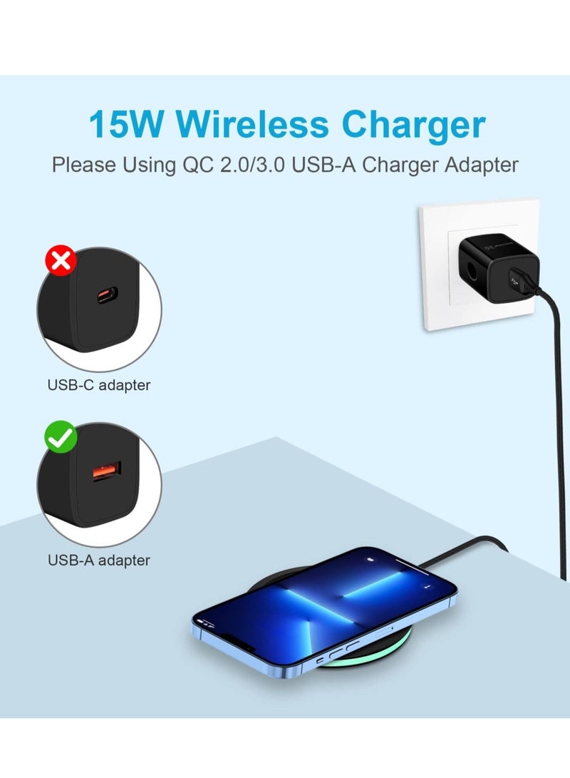KASTWAVE Wireless Charger 15W Compatible iPhone Charger Wireless for Galaxy S23 S22 S21 S20 A14 A13 A03S A53 A12 A11 A04S A22 S10 S9 - Image 5