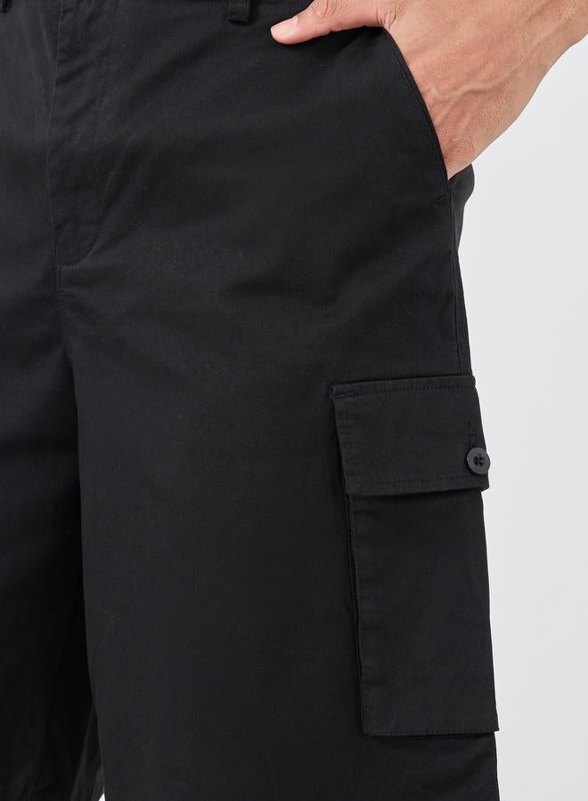 Styli Regular Fit Cargo Pockets Shorts - Image 3