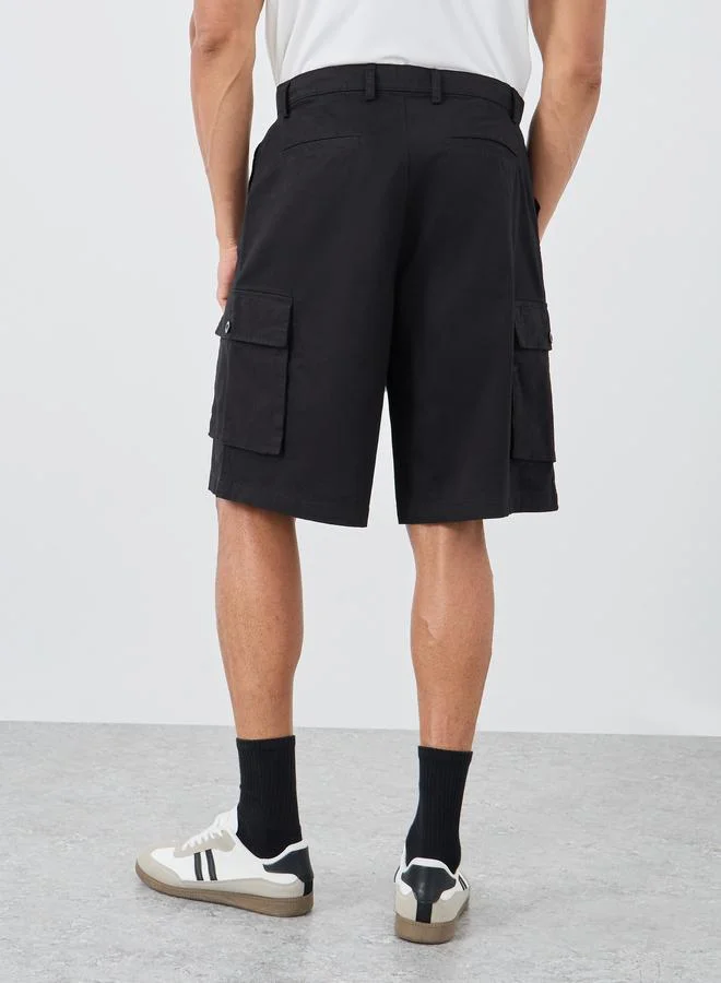 Styli Styli Regular Fit Cargo Pockets Shorts