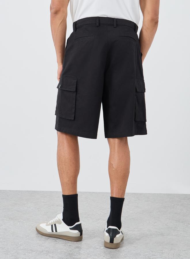 Styli Regular Fit Cargo Pockets Shorts - Image 4