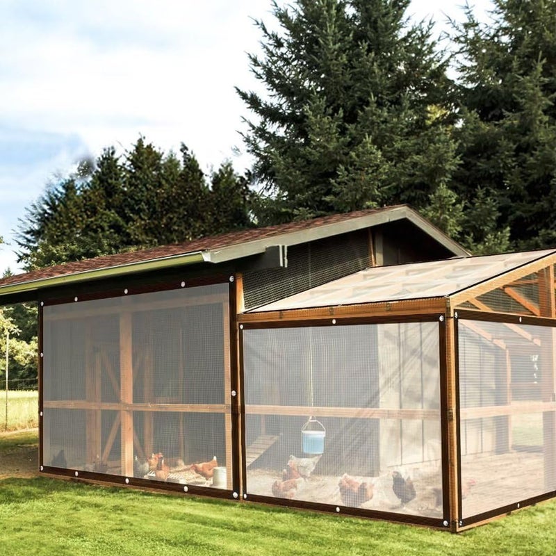 YLBFJXK Clear Tarps Heavy Duty Waterproof Outdoor Transparent Cover For Greenhouse Garden Patio Chicken Coop Plant 3X3 - Image 2