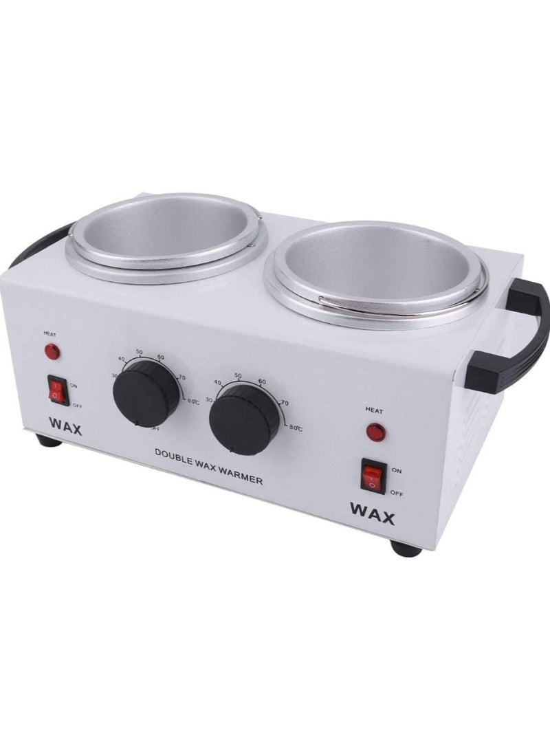 DubaiGallery Double Pot Wax Heater Electric Hair Removal Tool Wax Machine Hands Feet Paraffin Wax Therapy Depilatory Salon Beauty Tool - Image 3