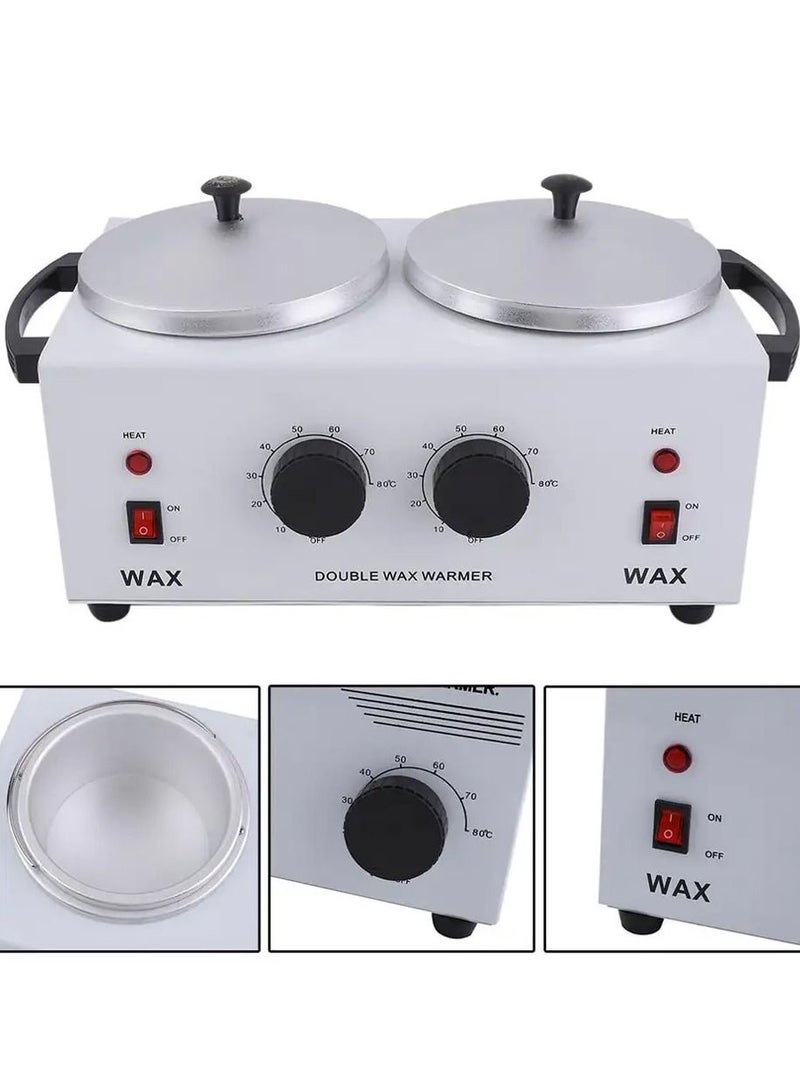 DubaiGallery Double Pot Wax Heater Electric Hair Removal Tool Wax Machine Hands Feet Paraffin Wax Therapy Depilatory Salon Beauty Tool - Image 4