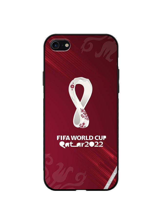 VR CREATIVE Protective Case Cover For Apple iPhone SE (2022) Qatar World Cup Design Multicolour  - Image 1