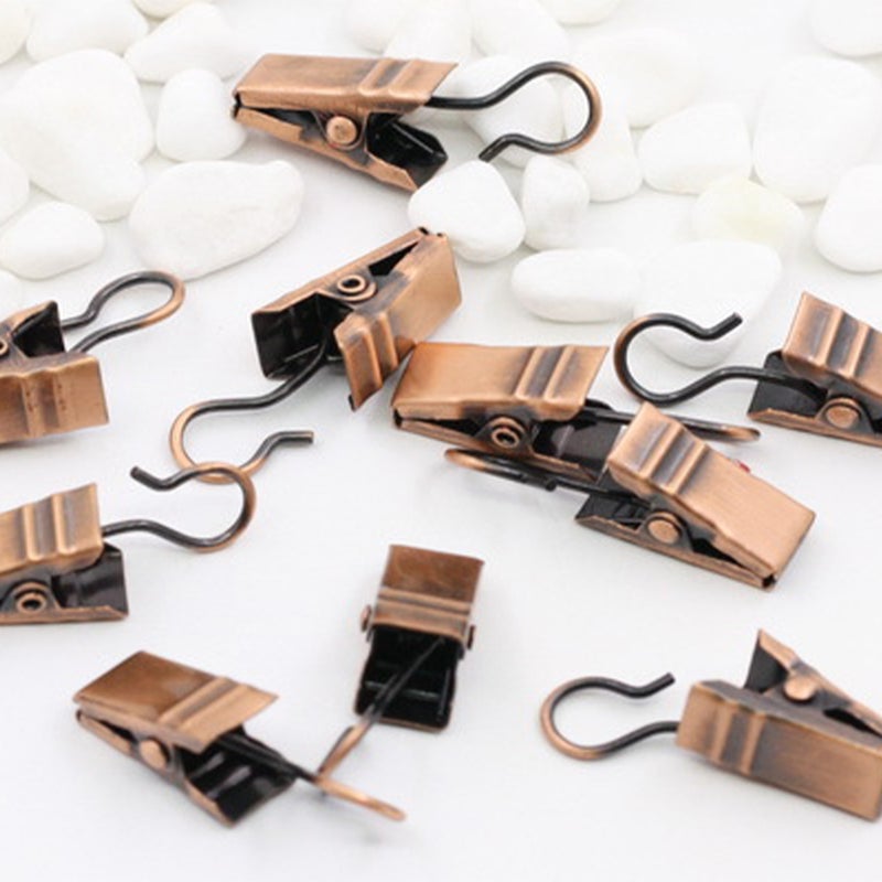 60PCS Metal Clip Stainless Steel Lamp String Clip Curtain Hook Shower Curtain Hook Clip Photo Clip (Random Color) - Image 5