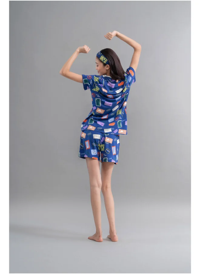 NeceSera Wanderlust Blue Modal Shorts