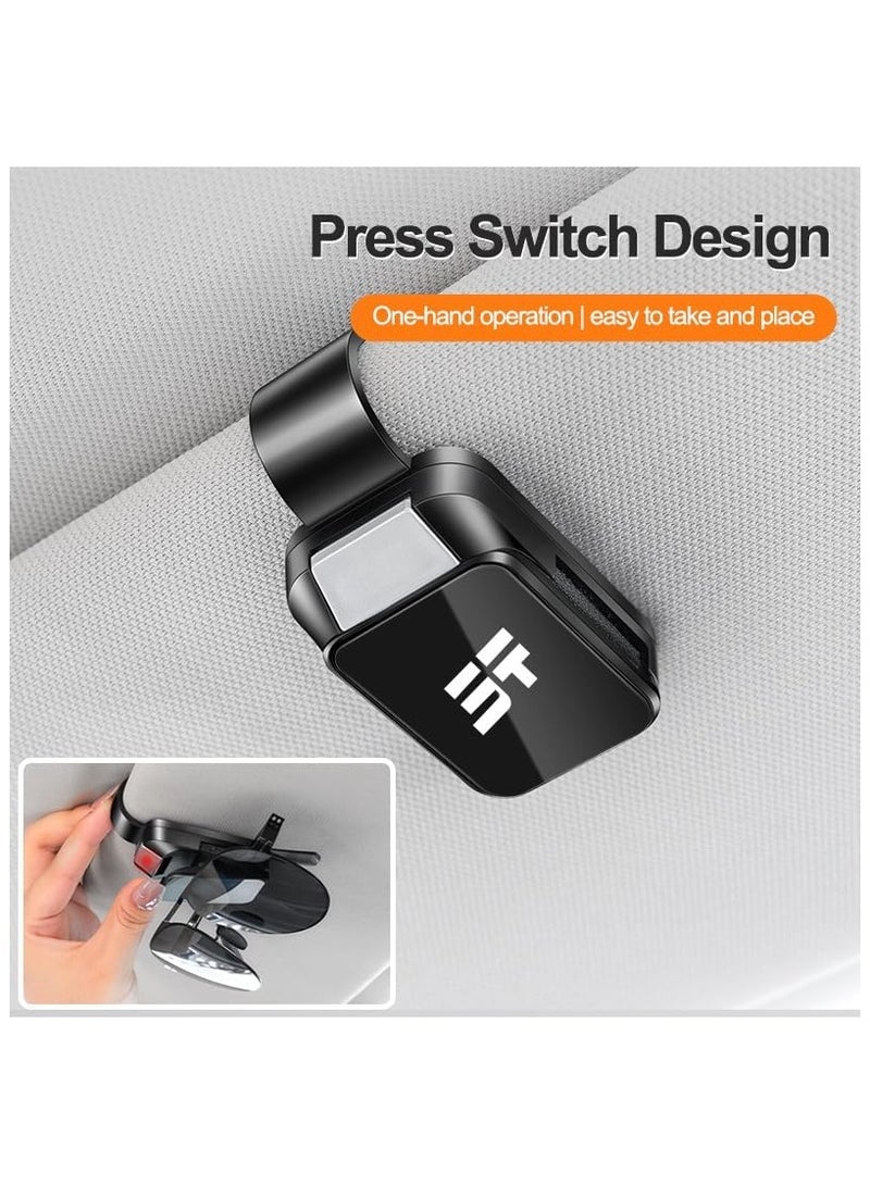 Generic Sunglasses Holder for Car Visor, Jetour T2 Dashing Accessories 2025, Car Sun Visor Glasses Clip Hanger Eyeglasses Mount, Car Accessories Interior Storage (Black)  - Image 2