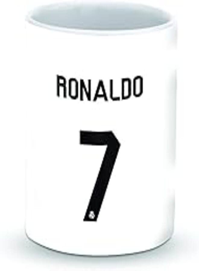 Stylizedd Mug 11oz Ceramic Mug Ronaldo Real Jersey